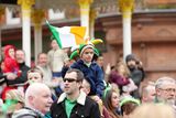 thumbnail: Press Eye - Belfast - Northern Ireland - 17th March 2015 - 

St Patrick's Day Carnival parade and Concert in Belfast city centre. 

Thousands of people descended on Belfast city centre today (17 March) to enjoy the city??s annual spectacular St Patrick??s Day parade and concert.

Organised by Belfast City Council, the family-friendly celebrations were officially started by Lord Mayor Nichola Mallon who led the high-energy carnival parade, created by BEAT Carnival.

Picture by Kelvin Boyes / Press Eye.