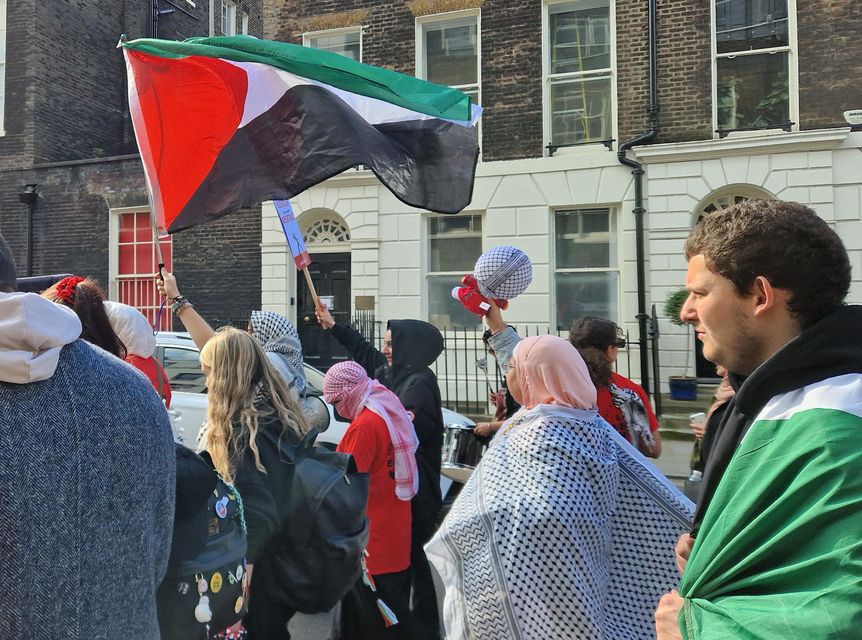 People taking part in a pro-Palestine march in central London organised by the Palestine Solidarity Campaign and other groups (Ben Bauer/PA)