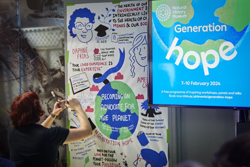 A celebration event as part of the museum’s youth climate programme, Generation Hope (Trustees of the Natural History Museum)