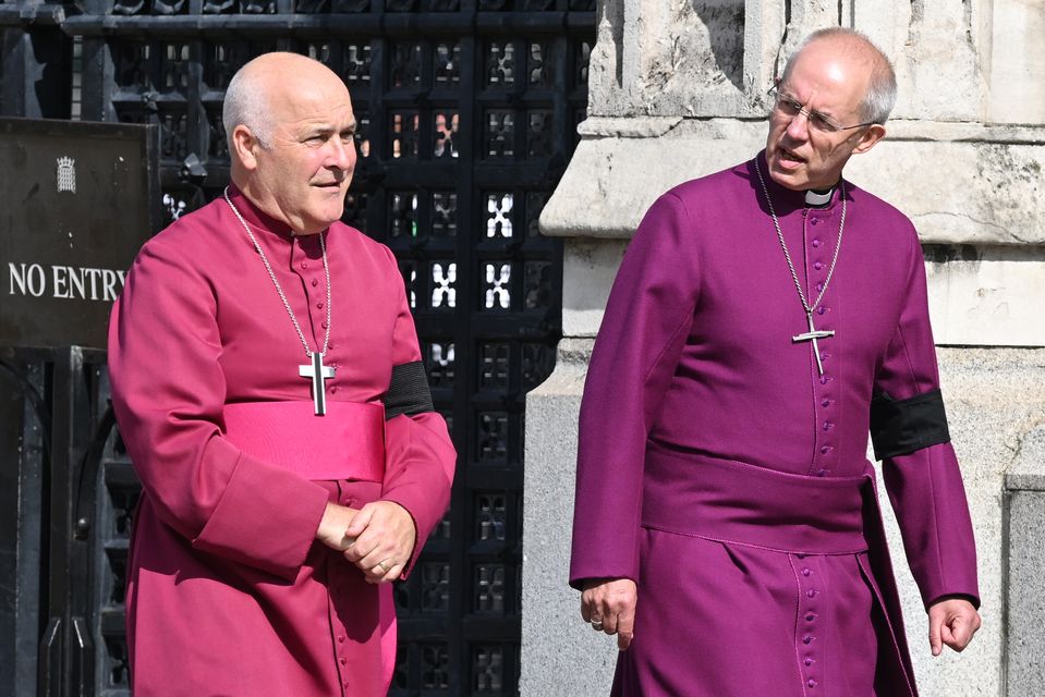 The Archbishop of York Stephen Cottrell, left, will become temporary leader of the Church in England in place of the outgoing Archbishop of Canterbury Justin Welby, right (Justin Tallis/PA)