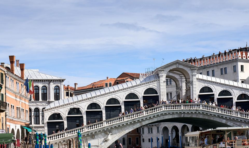 Matt Willis proposed to Emma on Venice’s Rialto Bridge (John Walton/PA)