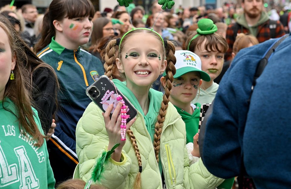 Performers and floats take part in the St. Patrick's Day parade, as it makes its way through Belfast city centre (Presseye)