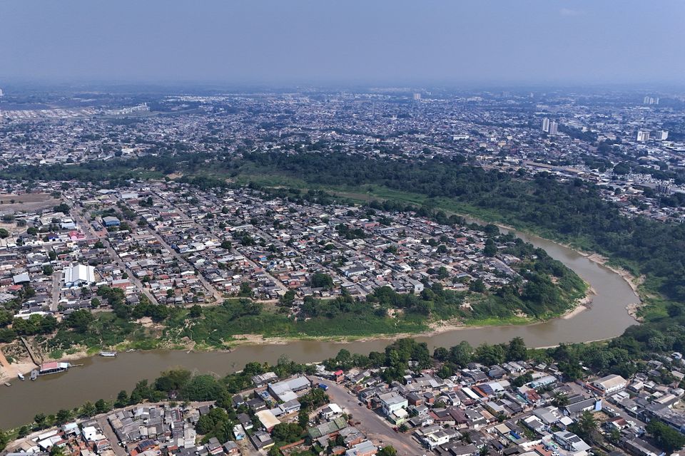 The Acre River winds through the city of Rio Branco (Marcos Vicentti/AP)