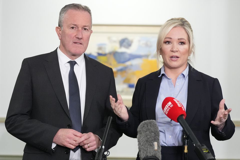 Economy Minister Conor Murphy and First Minister Michelle O’Neill have faced questions over their handling of the situation (PA)