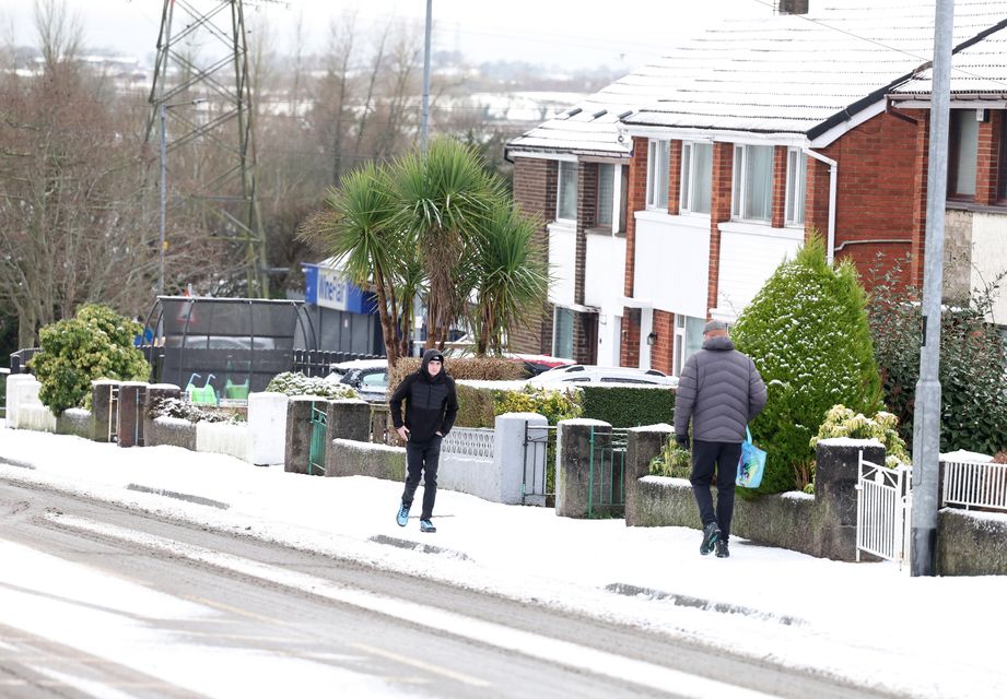 Snow falls in the Newtownabbey area