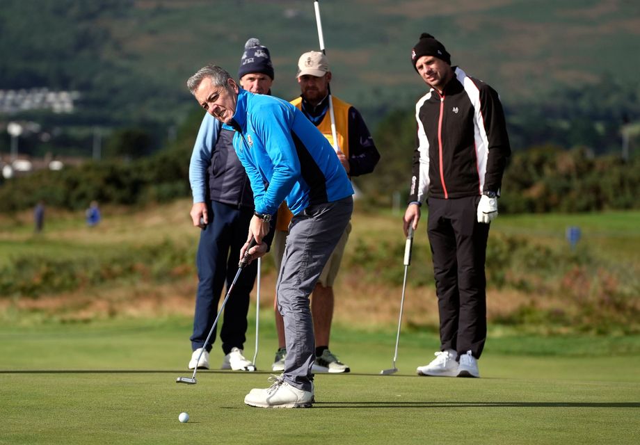 James Nesbitt during the Amgen Irish Open 2024 Pro-Am at Royal County Down. Pic: Brian Lawless/PA Wire.