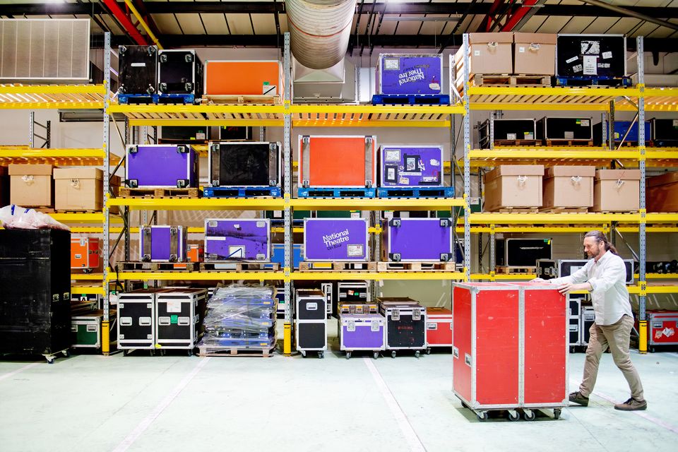 A worker storing production materials in the warehouse in Bermondsey, south London (Reed Watts Architects/PA)