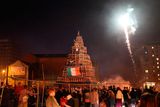 thumbnail: People attend an 11th night Bonfire in the Sandy Row area of Belfast.  PRESS ASSOCIATION Photo. Picture date: Thursday July 12, 2018. Hundreds of bonfires were set to be lit at midnight as part of a loyalist tradition to mark the anniversary of the Protestant King William's victory over the Catholic King James at the Battle of the Boyne in 1690. See PA story ULSTER Bonfires. Photo credit should read: Niall Carson/PA Wire