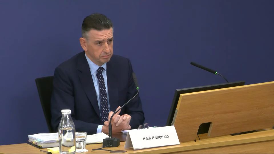 Paul Patterson giving evidence to the inquiry earlier this year (Post Office Horizon IT Inquiry/PA)