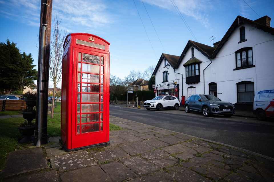 A phone box in the village of Harmondsworth, west London (James Manning/PA)