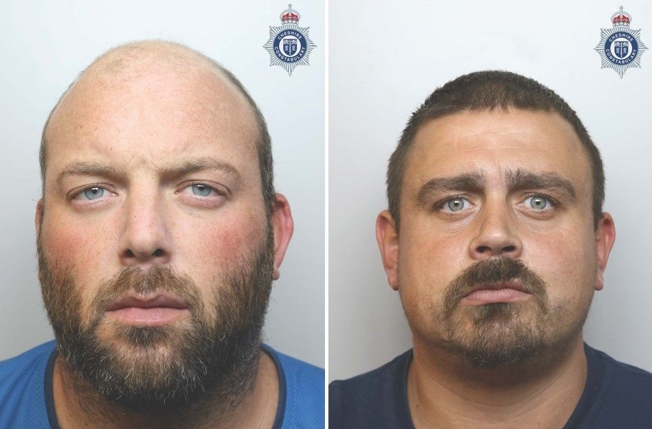 Christopher Taggart (left), 36, and Rhys McDonald, 34, both of Runcorn, were jailed after they pleaded guilty to publishing written material to stir up racial hatred (Merseyside Police/PA)