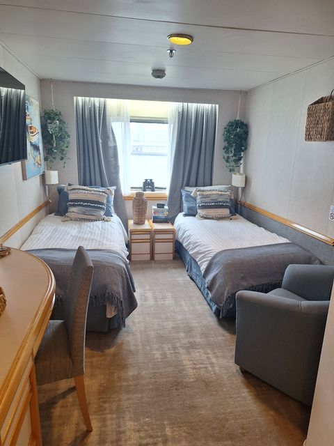 The couple's room on the cruise ship