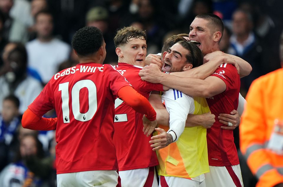 Chris Wood put Forest ahead just after the break (Bradley Collyer/PA)