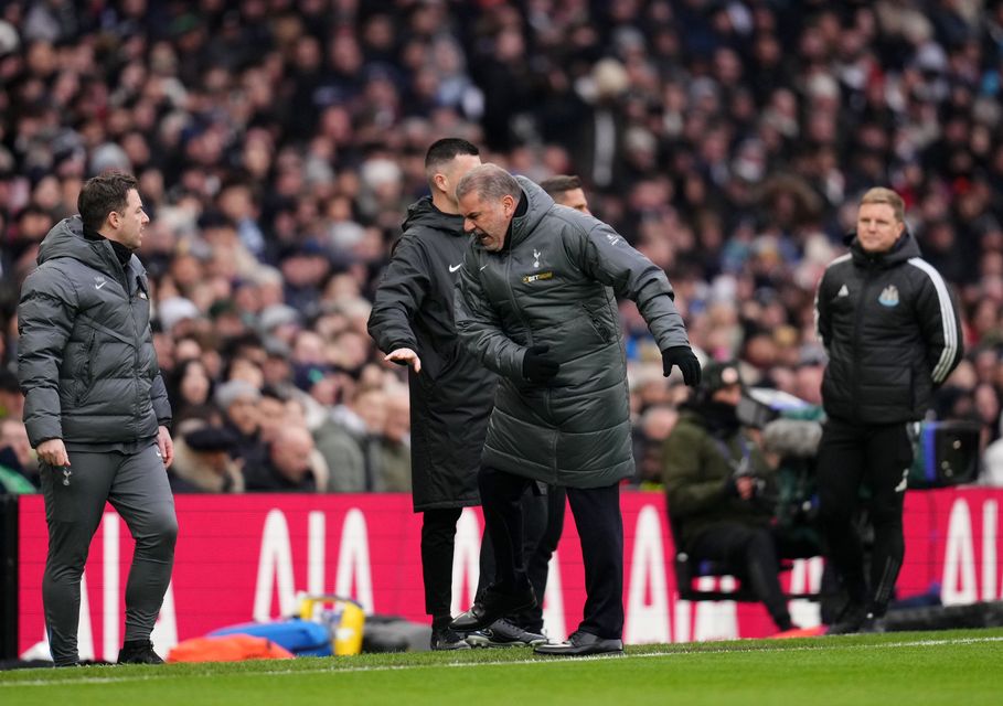 Tottenham boss Ange Postecoglou was left fuming by Newcastle’s equaliser (John Walton/PA)