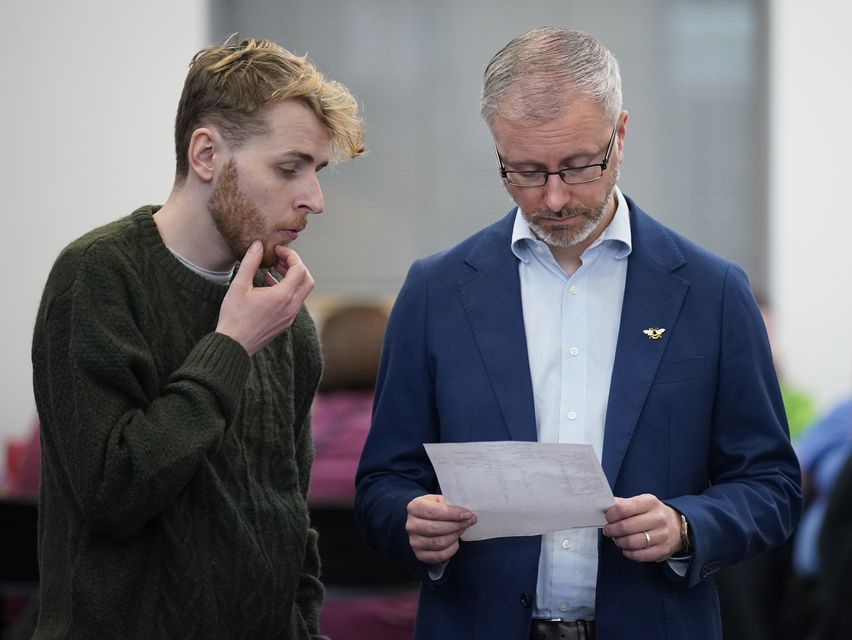 Green Party Leader Rodrick O’Gorman (right) (Niall Carson/PA)