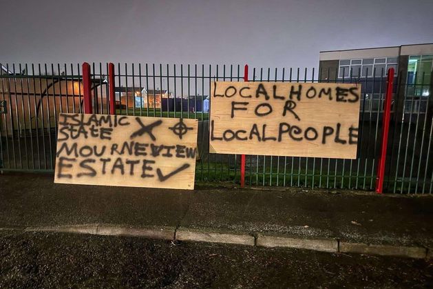 Lurgan: Racist signs placed outside Dickson Primary School in Co Armagh