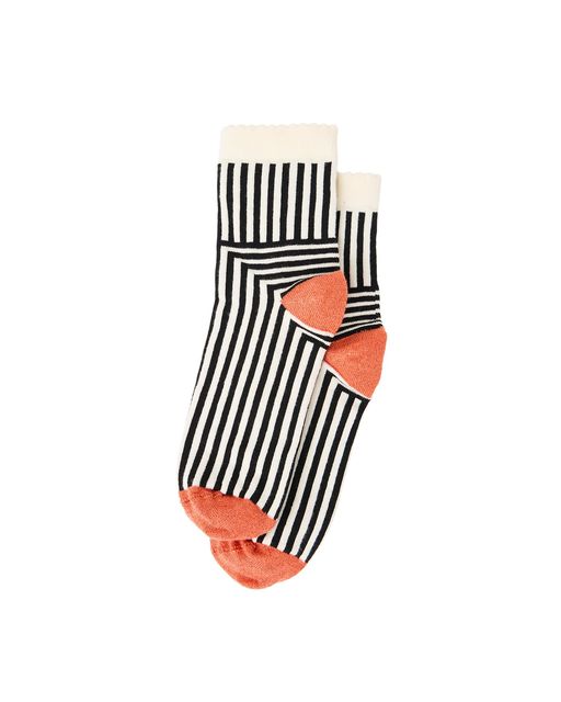 Mono Stripe with Coral Heel Socks,  £8.50, Oliver Bonas
