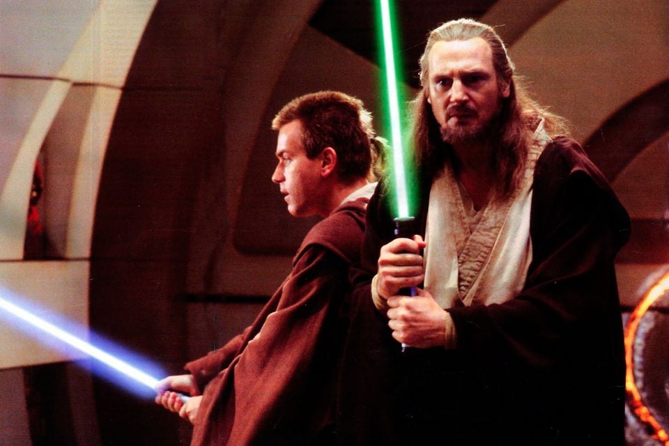 Liam Neeson Was Asked to Stop Making 'Lightsaber Noises' While Filming Star  Wars: The Phantom Menace - IMDb