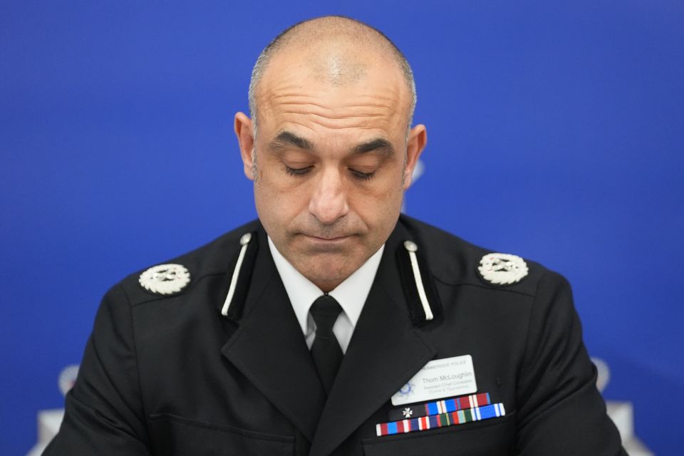 Assistant Chief Constable Thom McLoughlin said that the support of the community and the families of the deceased has been invaluable to the investigation (Danny Lawson/PA)