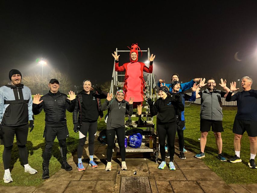 Jamie hopes to beat a GWR dressed as a shrimp at the London Marathon (Jamie Campbell/PA)