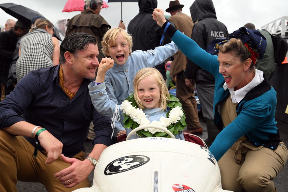 A garland was presented to the the winner of the Settrington Cup (John Nguyen/PA)