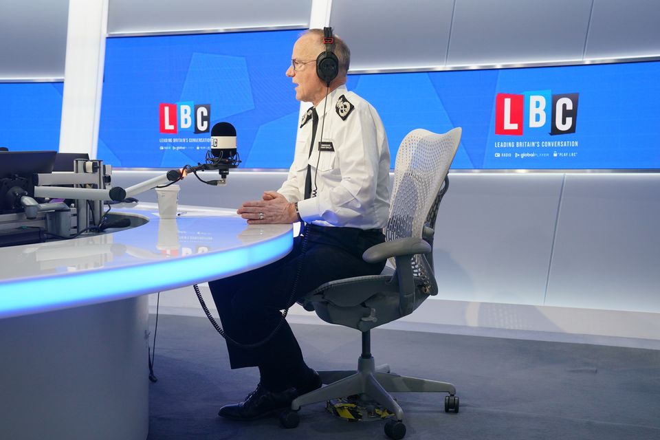 Metropolitan Police Commissioner Sir Mark Rowley (Jonathan Brady/PA)