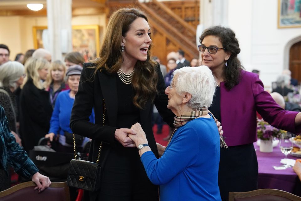 Kate embraced her old friend, Yvonne Bernstein (Arthur Edwards/The Sun)