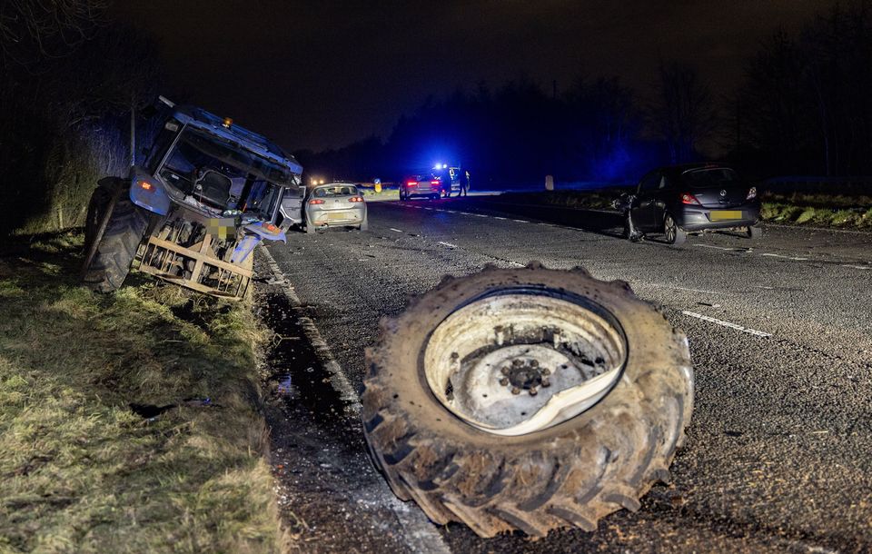 The aftermath of the crash in Co Antrim. Pic: Kevin Scott/Belfast Telegraph