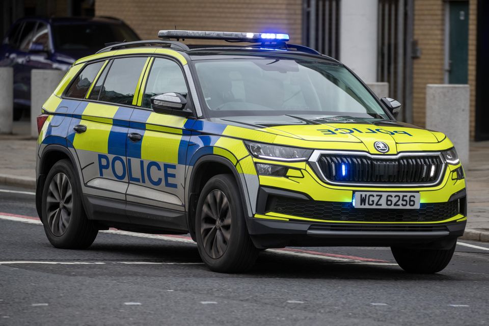 Police investigating arson attack.  Picture: Aodhan Roberts/Belfast Telegraph.