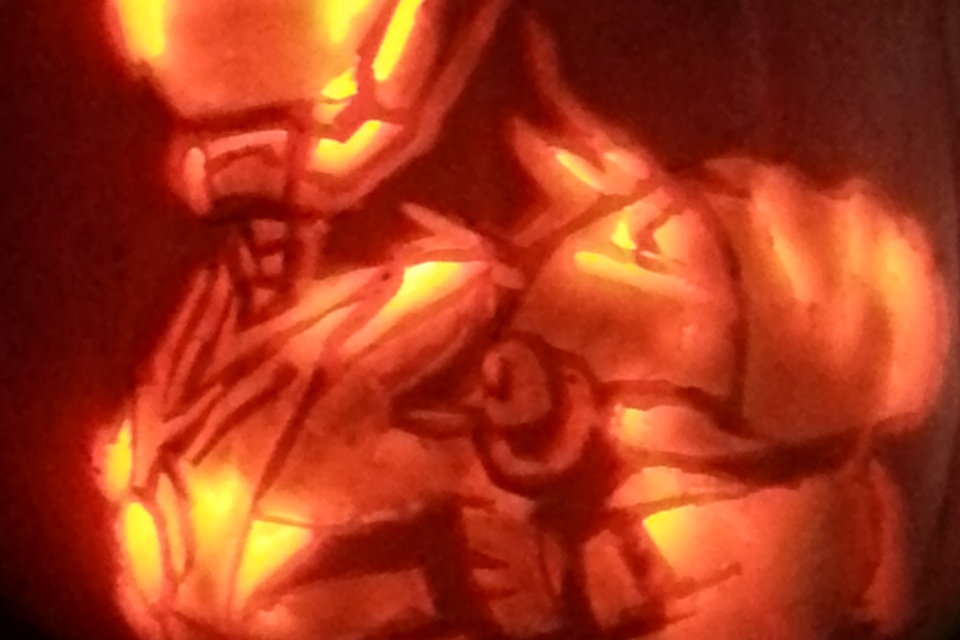 iron man pumpkin