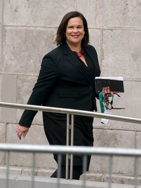 Sinn Fein president Mary Lou McDonald arrives at Leinster House (Brian Lawless/PA)