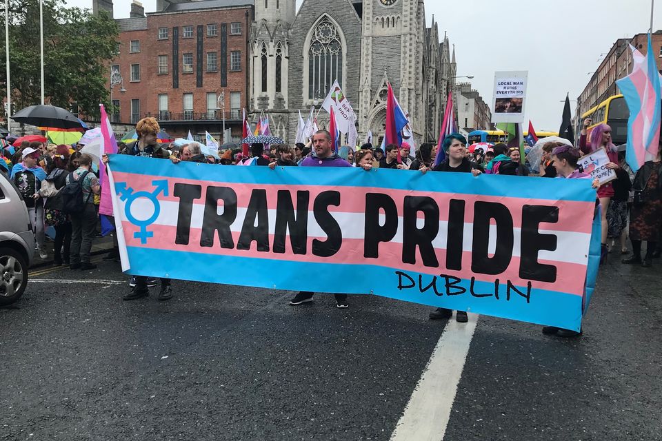 The Trans Pride parade took place in Dublin (Aoife Moore/PA)