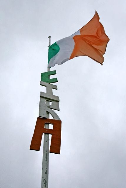 A Continuity IRA sign in Craigavon, Co Armagh (PA)