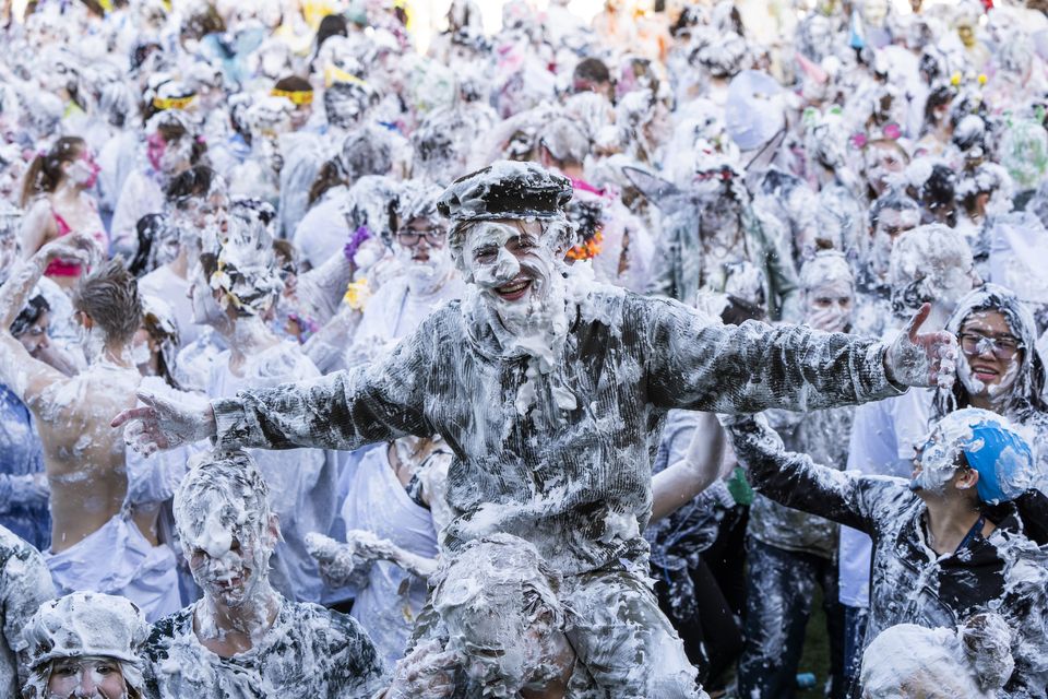 The event is a centrepiece of undergraduates’ first term at the university (Jane Barlow/PA)