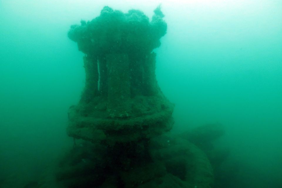 The capstan of the Pin Wreck (Bournemouth University/PA)