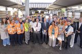 thumbnail: Translink staff, past and present, at Great Victoria Street Station