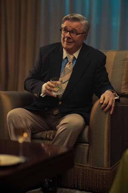 Nathan Lane as Dominick Dunne, a journalist who wrote about the trial (Netflix/PA)