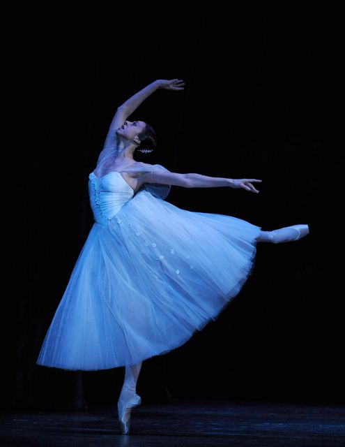 Nina Ananiashvili  performs in the State Ballet of Georgia's production of Giselle at the Edinburgh Playhouse (Photo by Corbis via Getty Images)