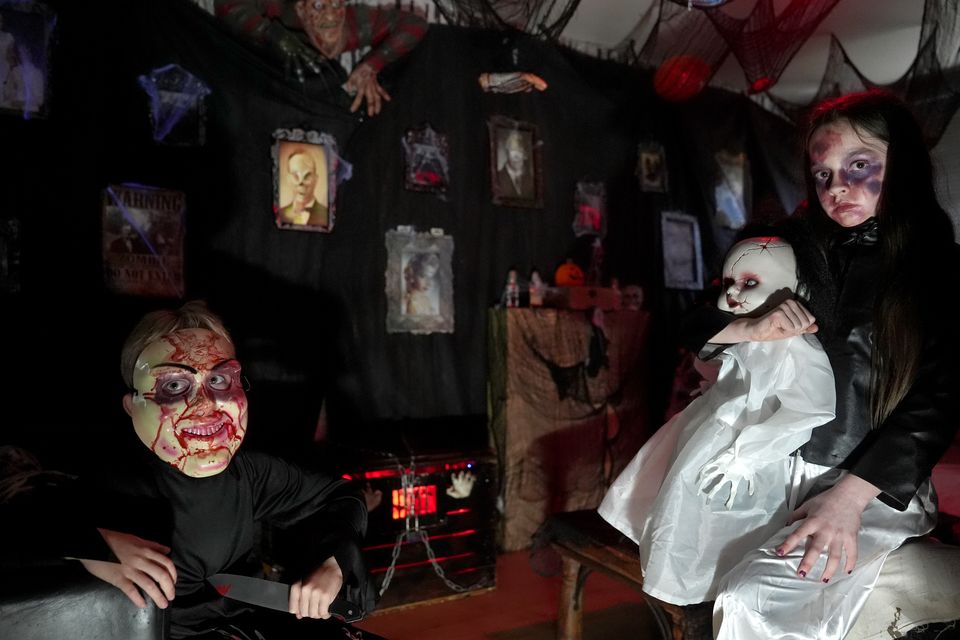 Nine-year-olds Freddy and his sister Darcy at their home in Woodbridge, Suffolk (Joe Giddens/PA)