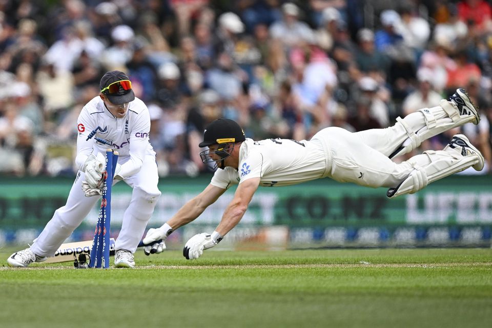 Ollie Pope could remain as England wicketkeeper (Andrew Cornaga/Photosport via AP)