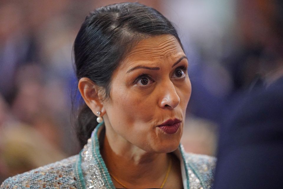 Shadow foreign secretary Dame Priti Patel said she was ‘not considering’ pushing for the UK to ban TikTok (Victoria Jones/PA)