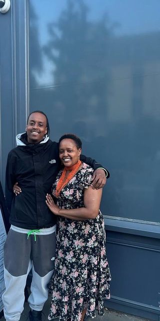 Eddie Kinuthia with his mother, Irene Muthemba (Avon and Somerset Police/PA)