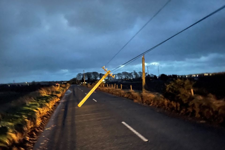 Storm Eowyn caused widespread damage to the electricity infrastructure in January (Jonathan McCambridge/PA)