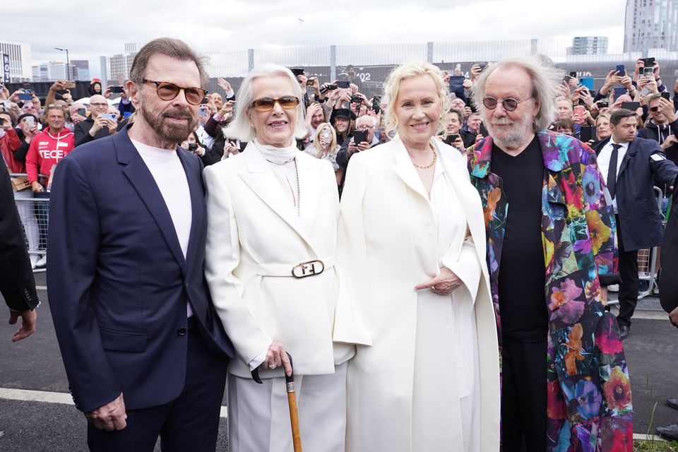 Bjorn Ulvaeus, Anni-Frid Lyngstad, Agnetha Faltskog and Benny Andersson. (Ian West/PA)