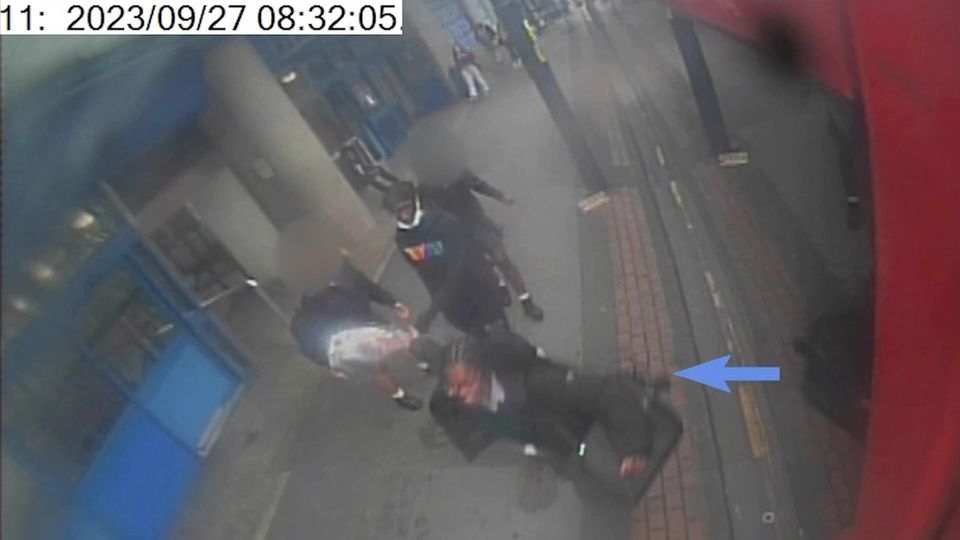 CCTV of Elianne Andam, 15, before she was fatally stabbed by Hassan Sentamu outside the Whitgift Centre in Croydon (Met Police/PA)