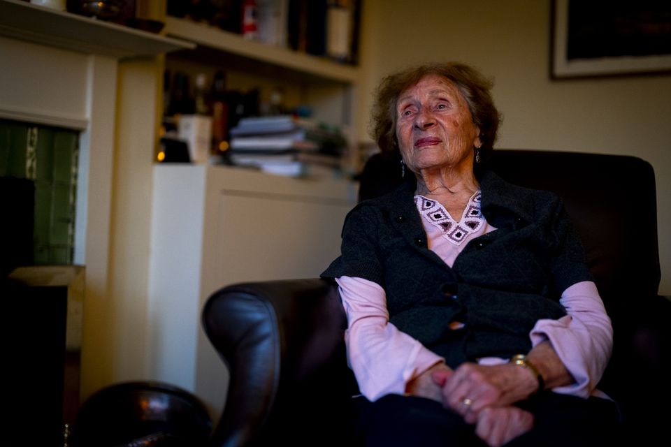 Ms Pollack, her mother and brother were sent to a ghetto in Vac, and then on to Auschwitz-Birkenau in a cattle cart (Jordan Pettitt/PA)