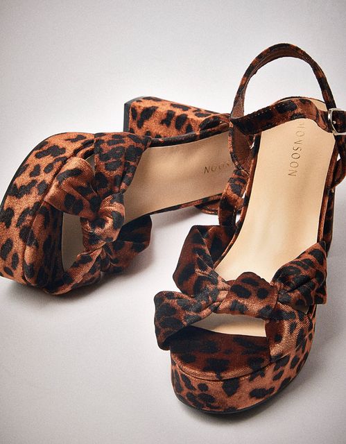 Mara Leopard Print Platform Heels Multi, £65, Monsoon