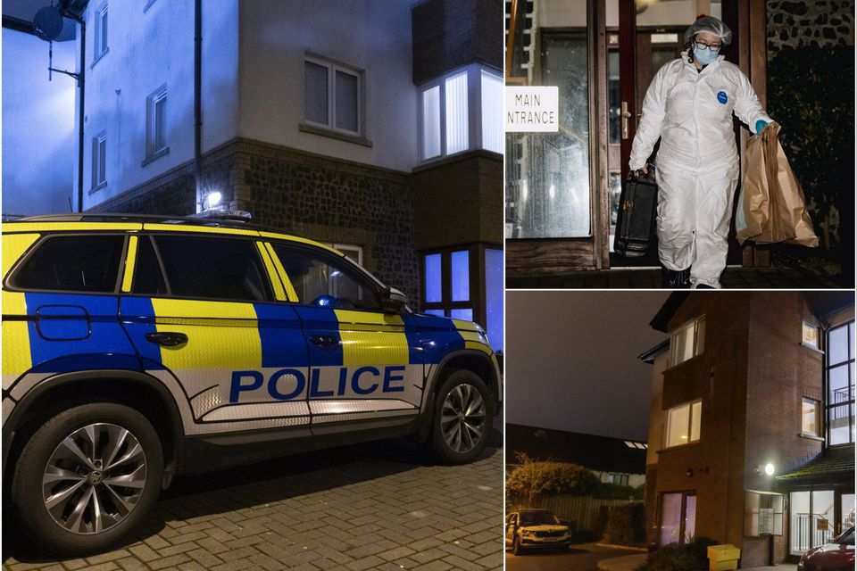 Police and forensics at the scene of a murder in a block of flats in West Street area of Newtownards on December 26th 2024 (Photos by Kevin Scott)