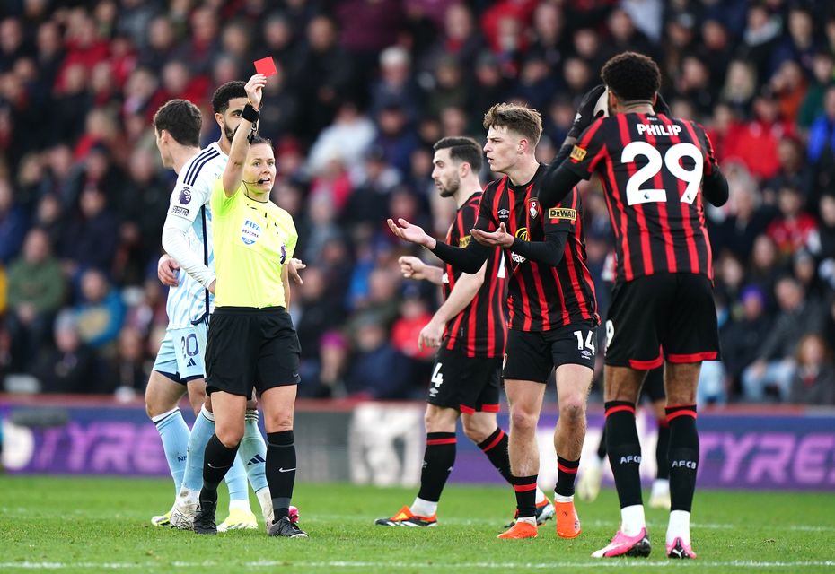 Welch was booed off the pitch after her second Premier League game in charge (Zac Goodwin/PA)