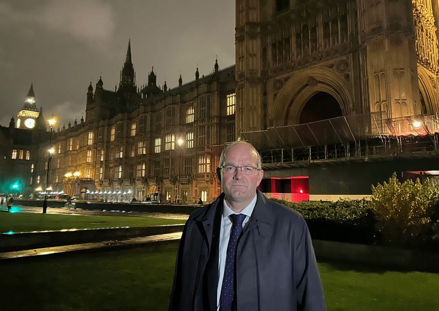 NFU president Tom Bradshaw outside the Houses of Parliament in November (Sam Hall/PA)